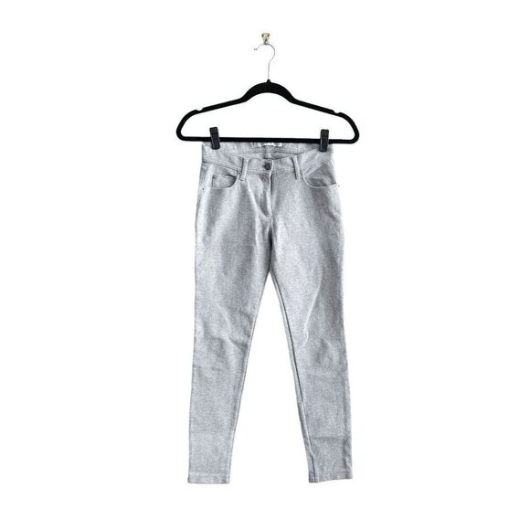 Zara Basics Women's Zip Fly Cropped Stretch Skinny Jeggings Heather Gray Size S - Picture 2 of 10